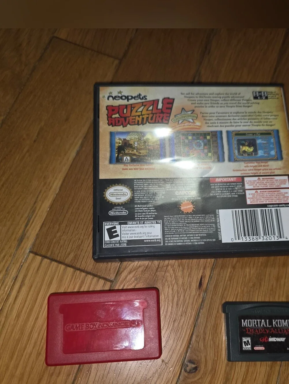 VINTAGE LOT GAMES Nintendo Advance DS Neopets Puzzle Adventure Mortal Kombat
